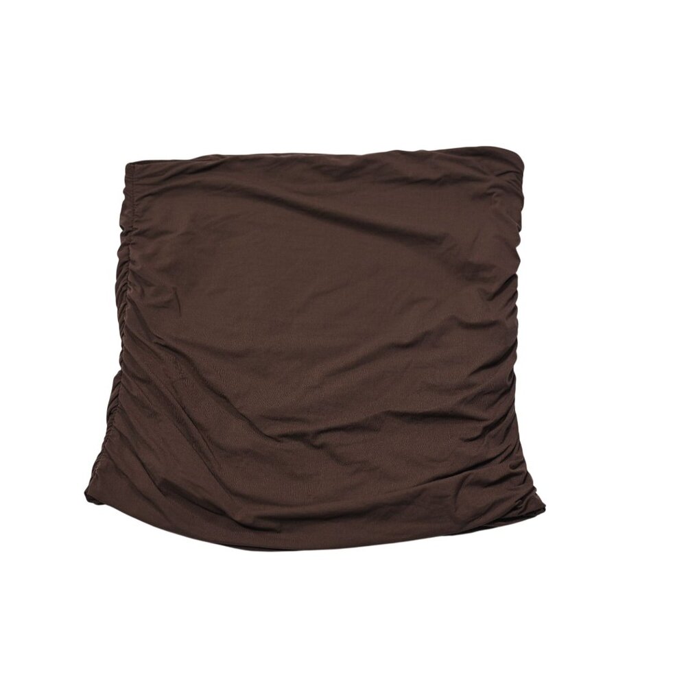 CHAM The Harlow Ruched Mini Skirt in Brown